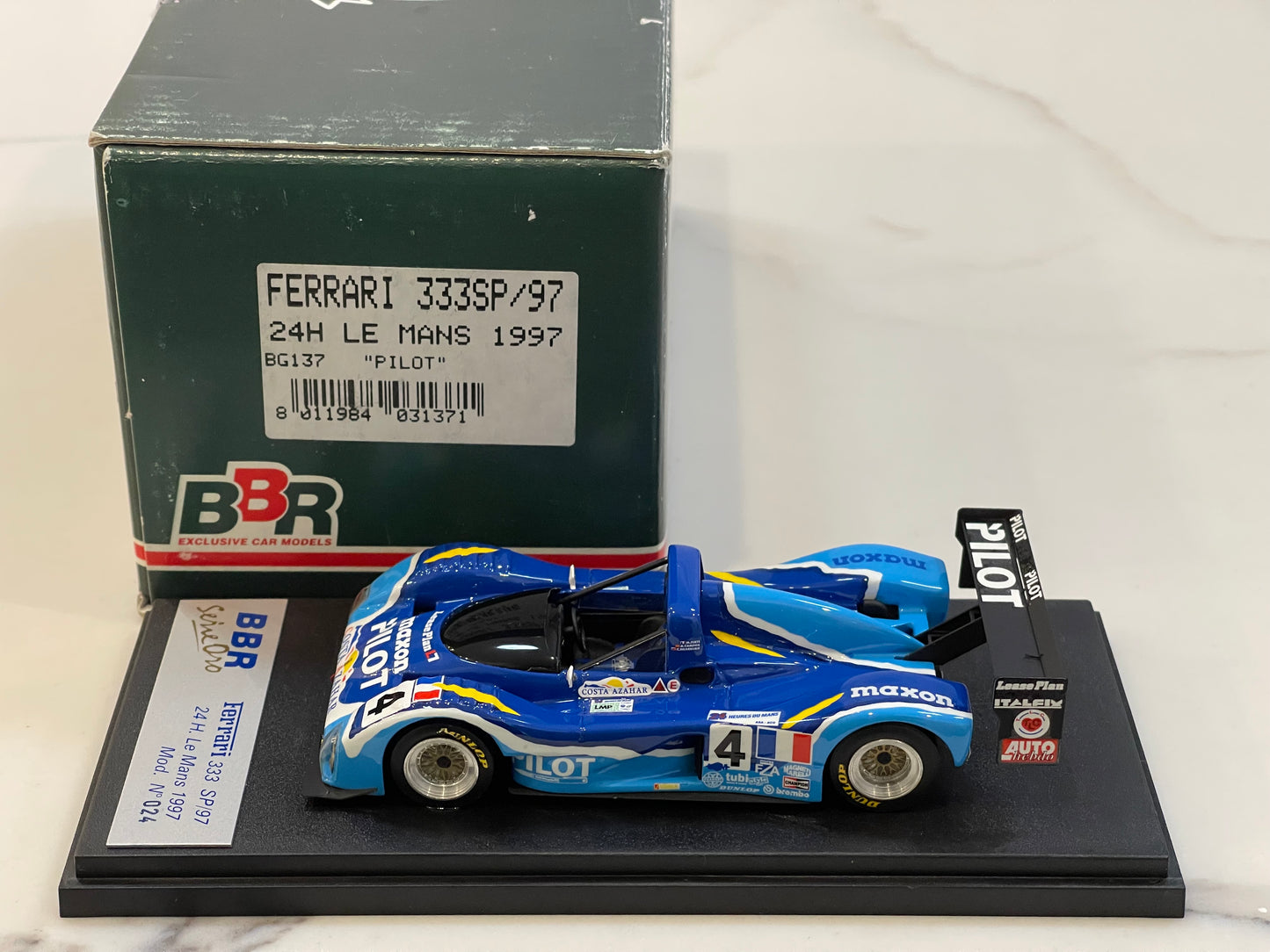 BBR 1/43 Ferrari 333 SP/97 24 Hours Le Mans 1997 Blue No. 4 BG137