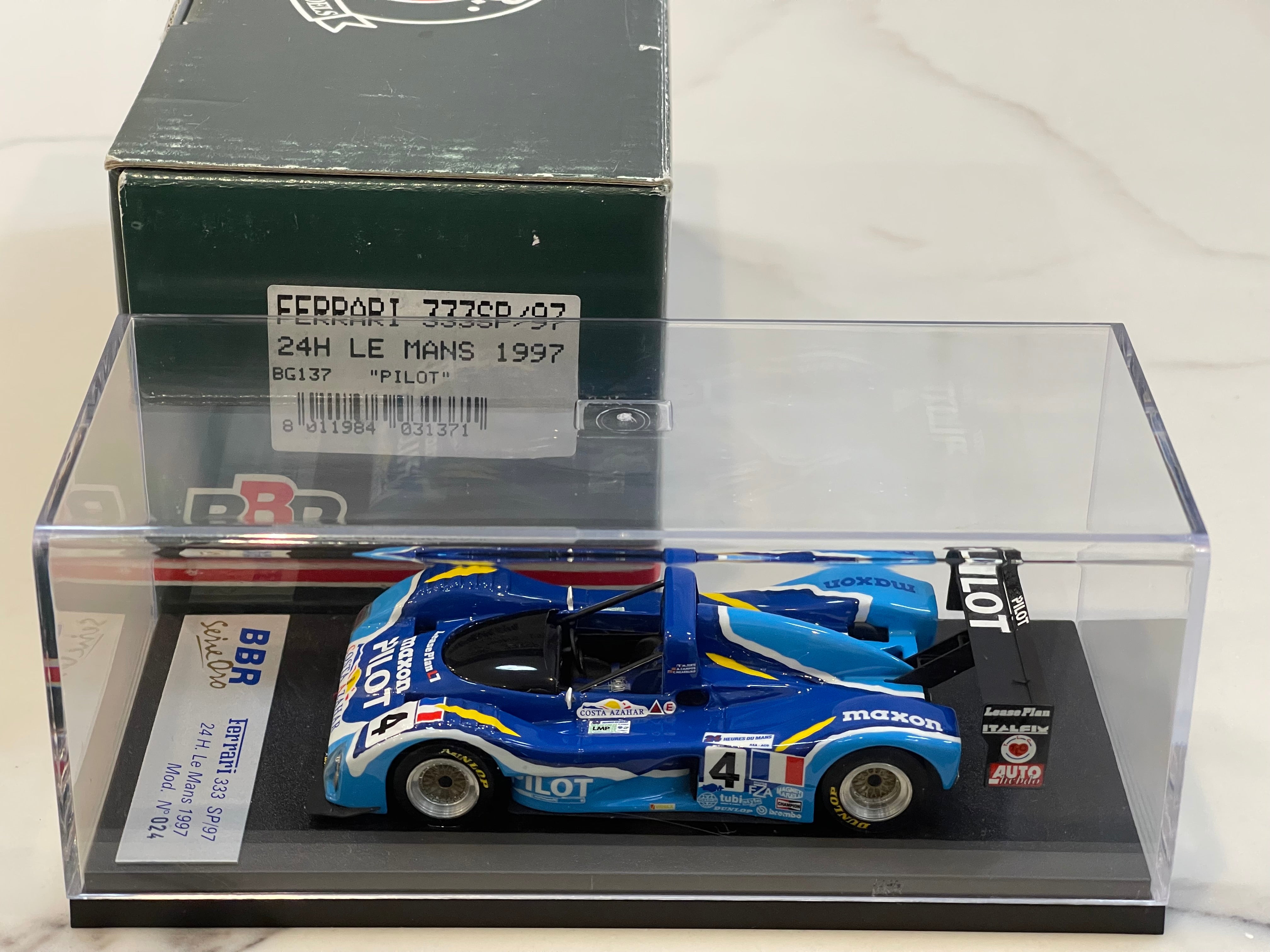 BBR 1/43 Ferrari 333 SP/97 24 Hours Le Mans 1997 Blue No. 4 BG137
