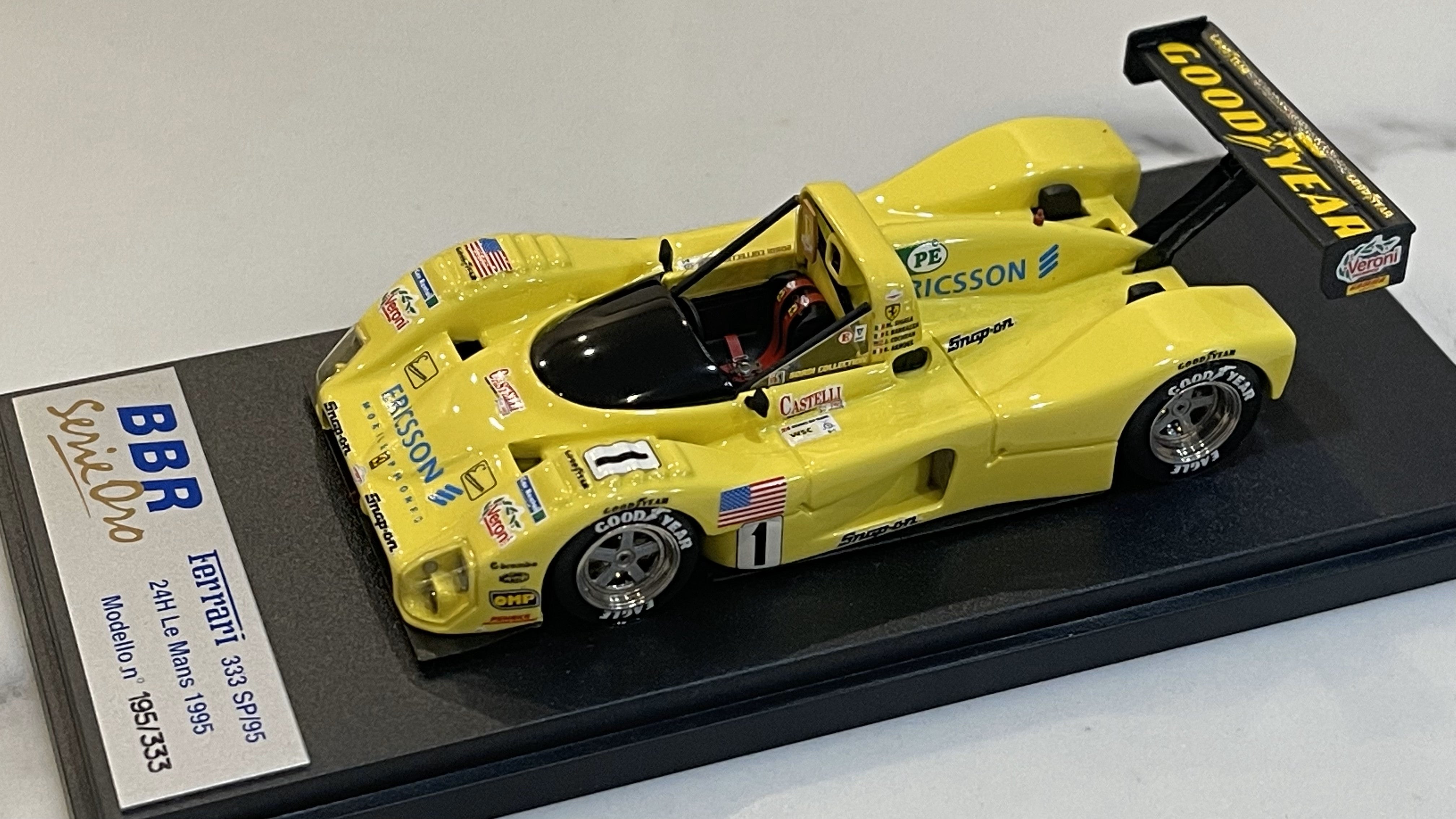 BBR 1/43 Ferrari 333 SP/95 24 Hours Le Mans 1995 Yellow No. 1 BG88