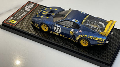 BBR 1/43 Ferrari 512 BBLM 24 Hours Le Mans 1980 Blue No. 77 BBRC37