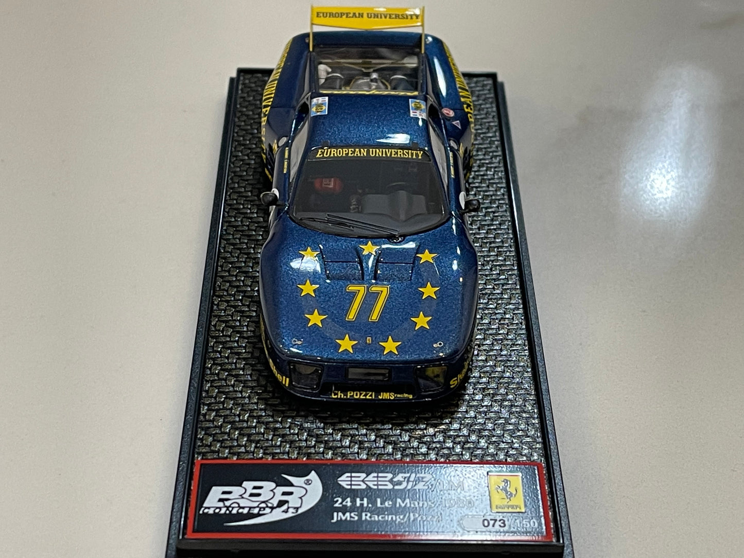 BBR 1/43 Ferrari 512 BBLM 24 Hours Le Mans 1980 Blue No. 77 BBRC37