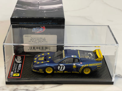 BBR 1/43 Ferrari 512 BBLM 24 Hours Le Mans 1980 Blue No. 77 BBRC37
