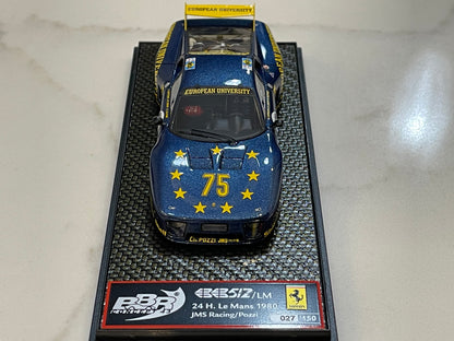 BBR 1/43 Ferrari 512 BBLM 24 Hours Le Mans 1980 Blue No. 75 BBRC38