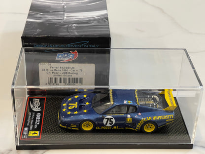BBR 1/43 Ferrari 512 BBLM 24 Hours Le Mans 1980 Blue No. 75 BBRC38