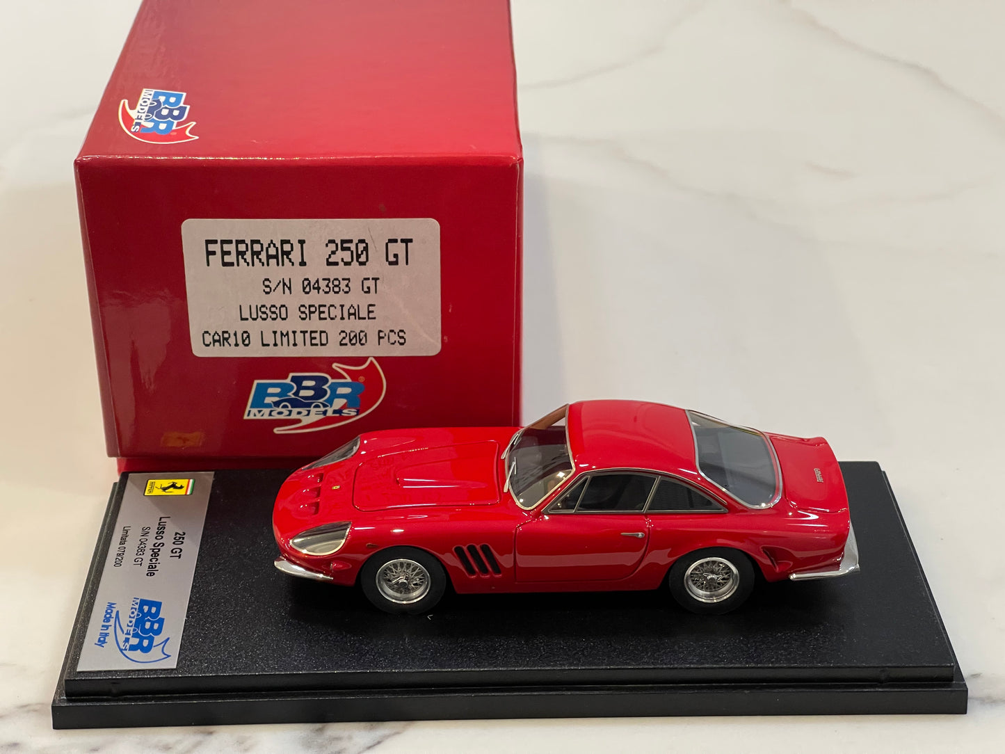 BBR 1/43 Ferrari 250 GT Lusso Speciale Fantuzzi 04383GT 1963 Red CAR10