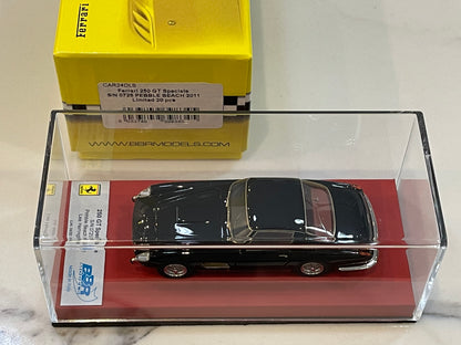 BBR 1/43 Ferrari 250 GT Speciale 0725GT Pebble Beach 2011 Black CAR24DLB