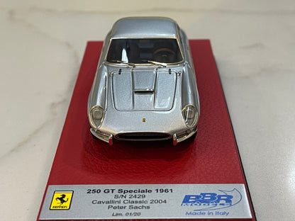 BBR 1/43 Ferrari 250 GT Speciale 2429GT Peter Sachs 1961 Silver CAR28BLB