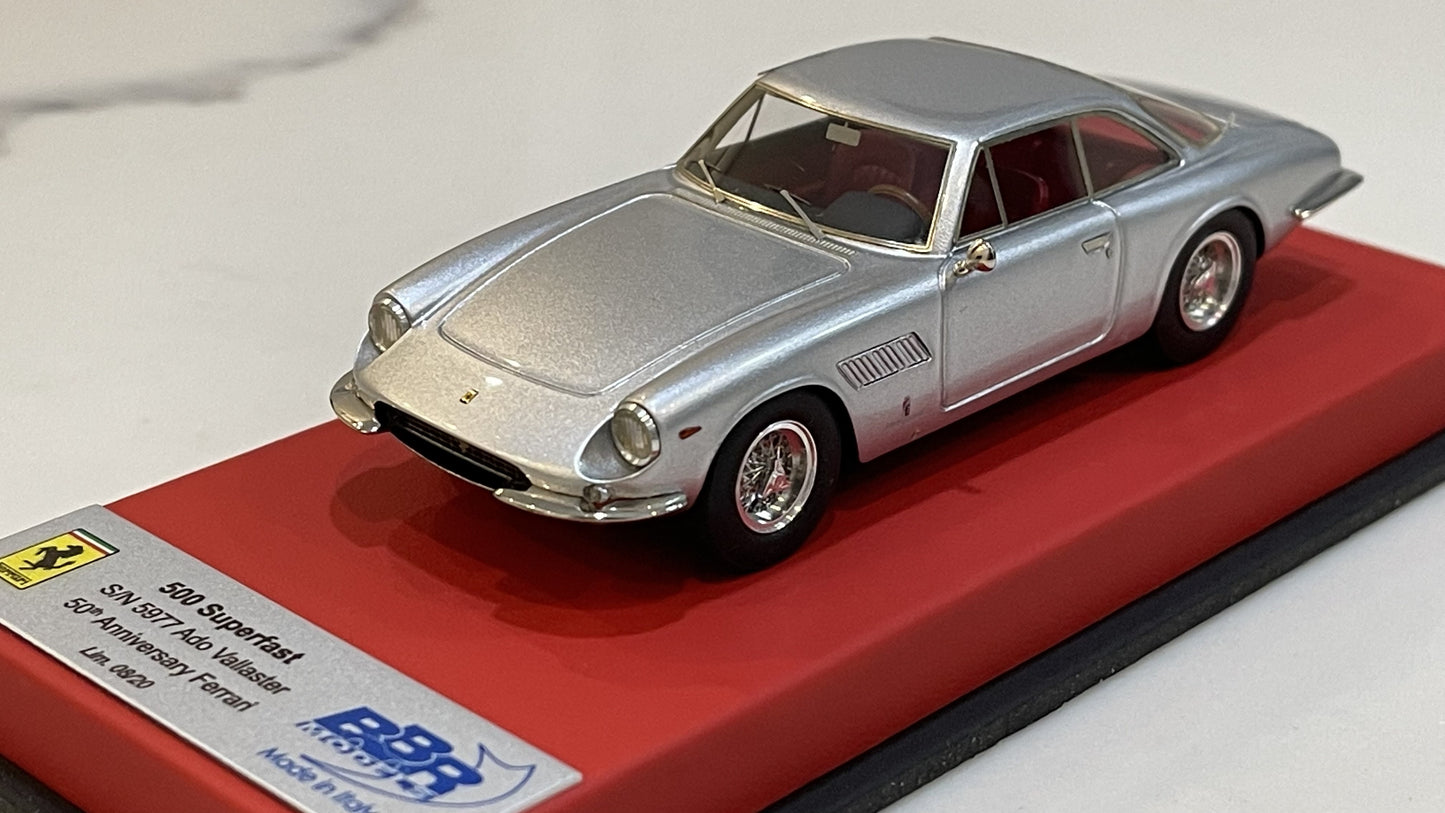 BBR 1/43 Ferrari 500 Superfast 5977SF Ado Vallaster 1964 Silver CAR31CLB