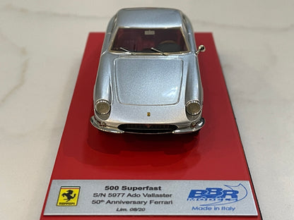 BBR 1/43 Ferrari 500 Superfast 5977SF Ado Vallaster 1964 Silver CAR31CLB