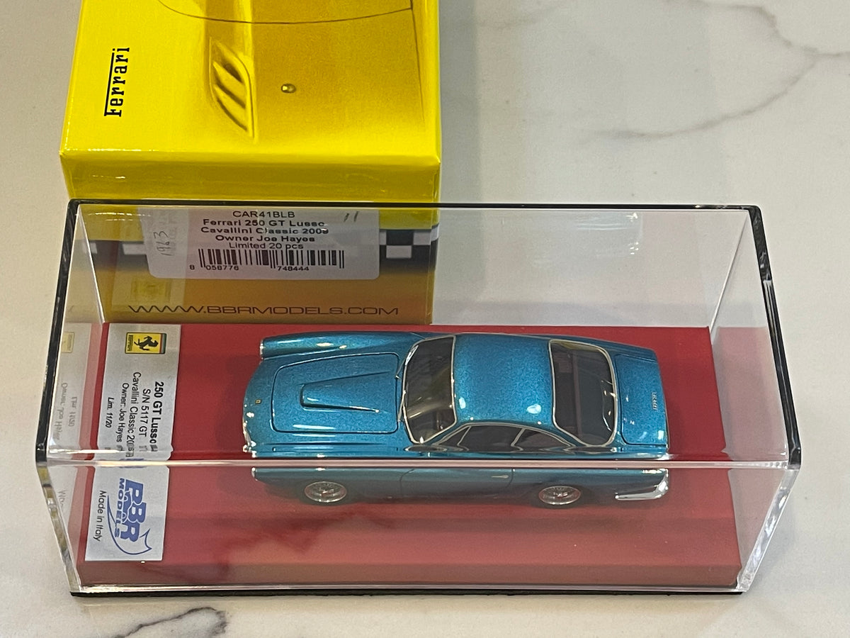 BBR 1/43 Ferrari 250 GT Lusso 5117GT Joe Hayes 1963 Met. Blue CAR41BLB ...