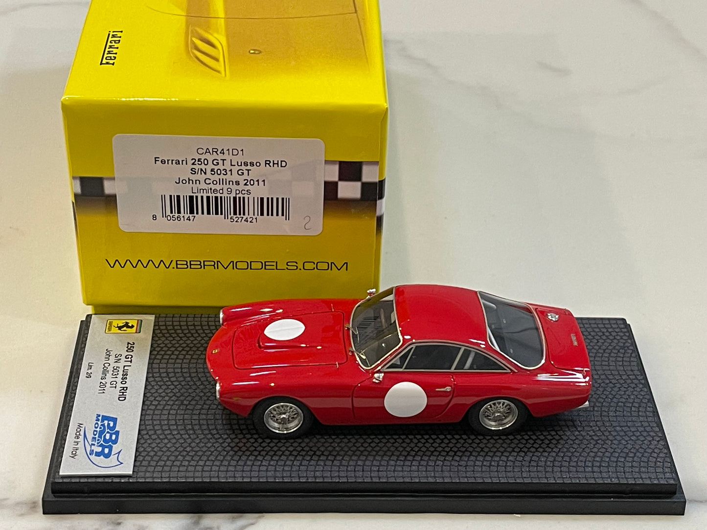 BBR 1/43 Ferrari 250 GT Lusso RHD 5031GT 1963 Red CAR41D1
