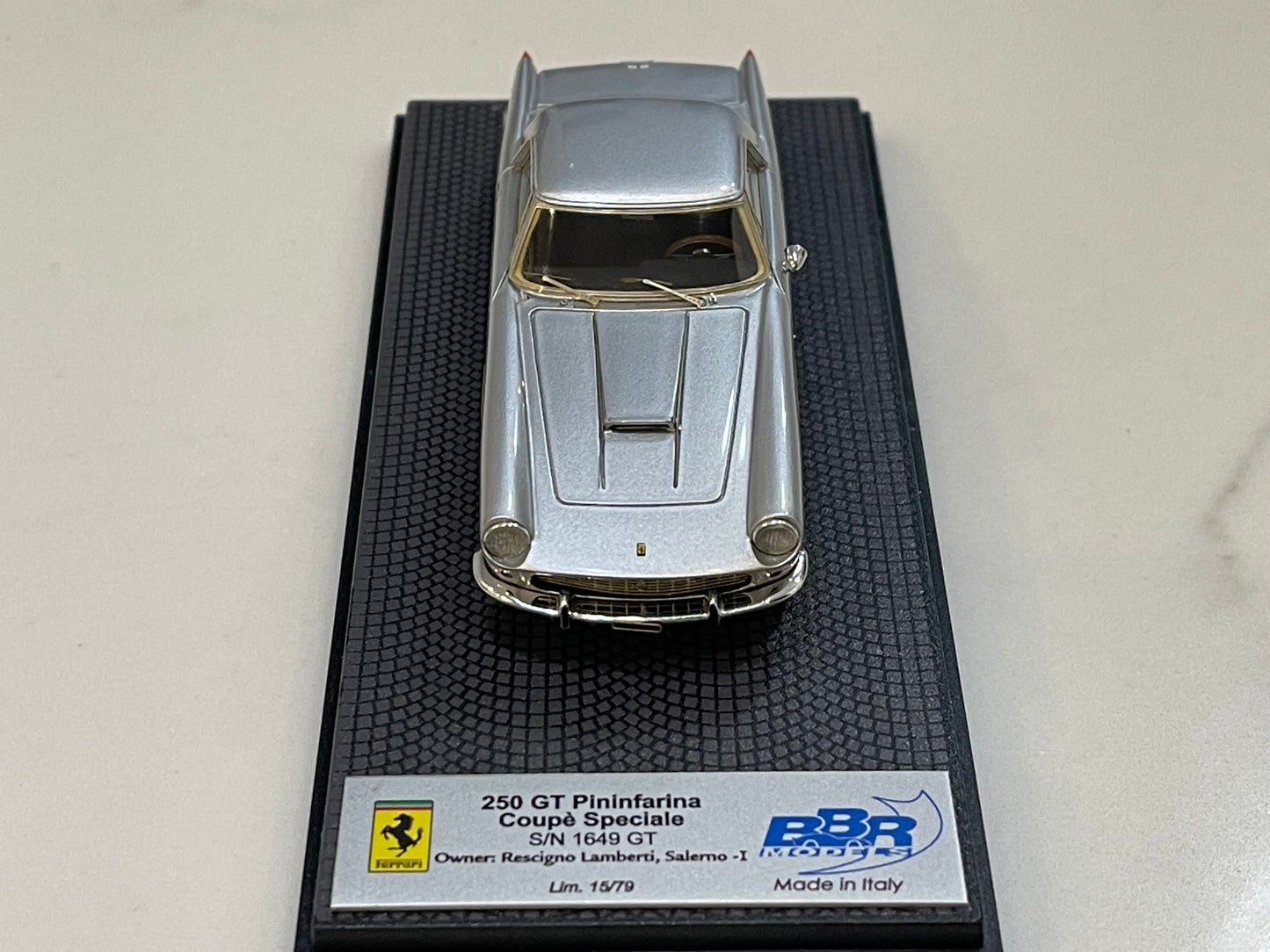 BBR 1/43 Ferrari 250 GT Pininfarina Coupe 1649GT 1960 Silver CAR44B