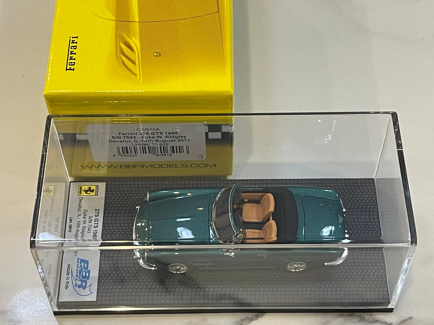 BBR 1/43 Ferrari 275 GTS 7543GT Dyke W. Ridley 1965 Met. Green CAR45A