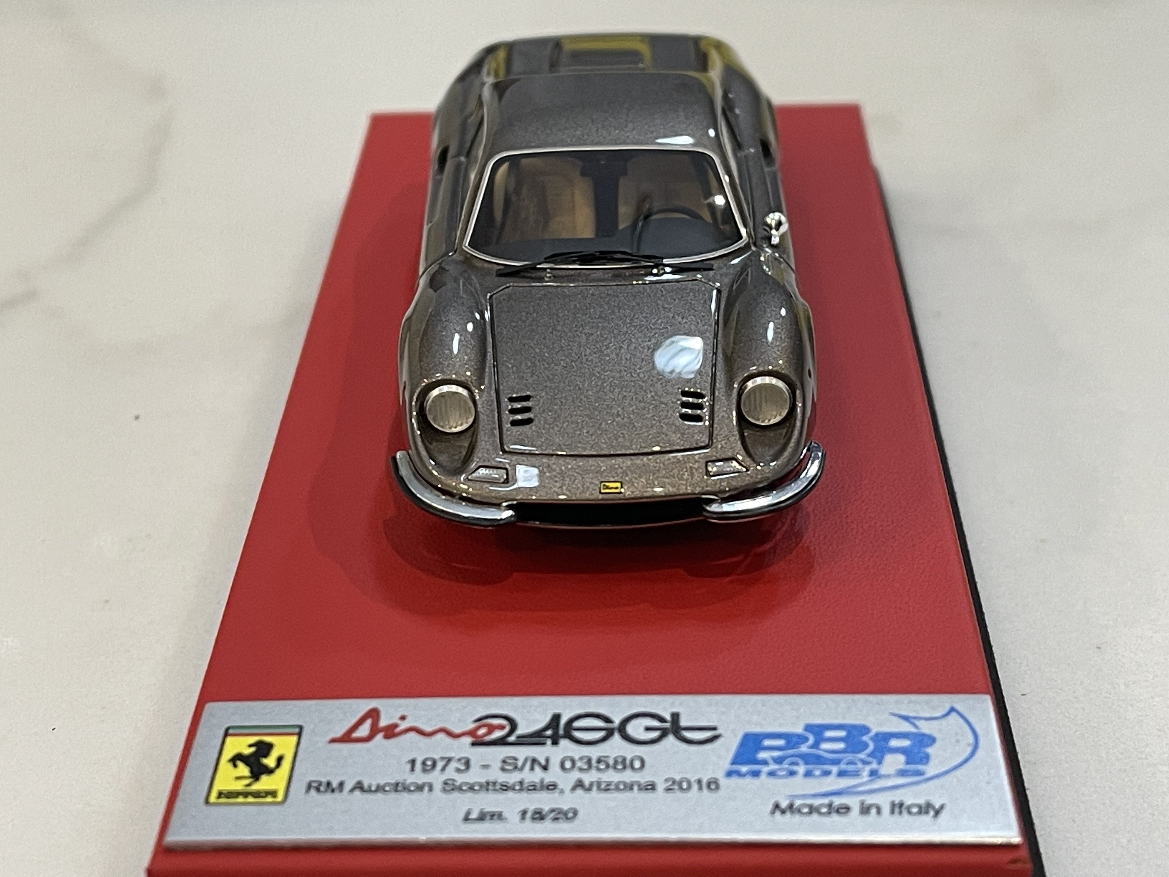 BBR 1/43 Ferrari Dino 246 GT 03580GT 1973 Met. Brown CAR47ALB