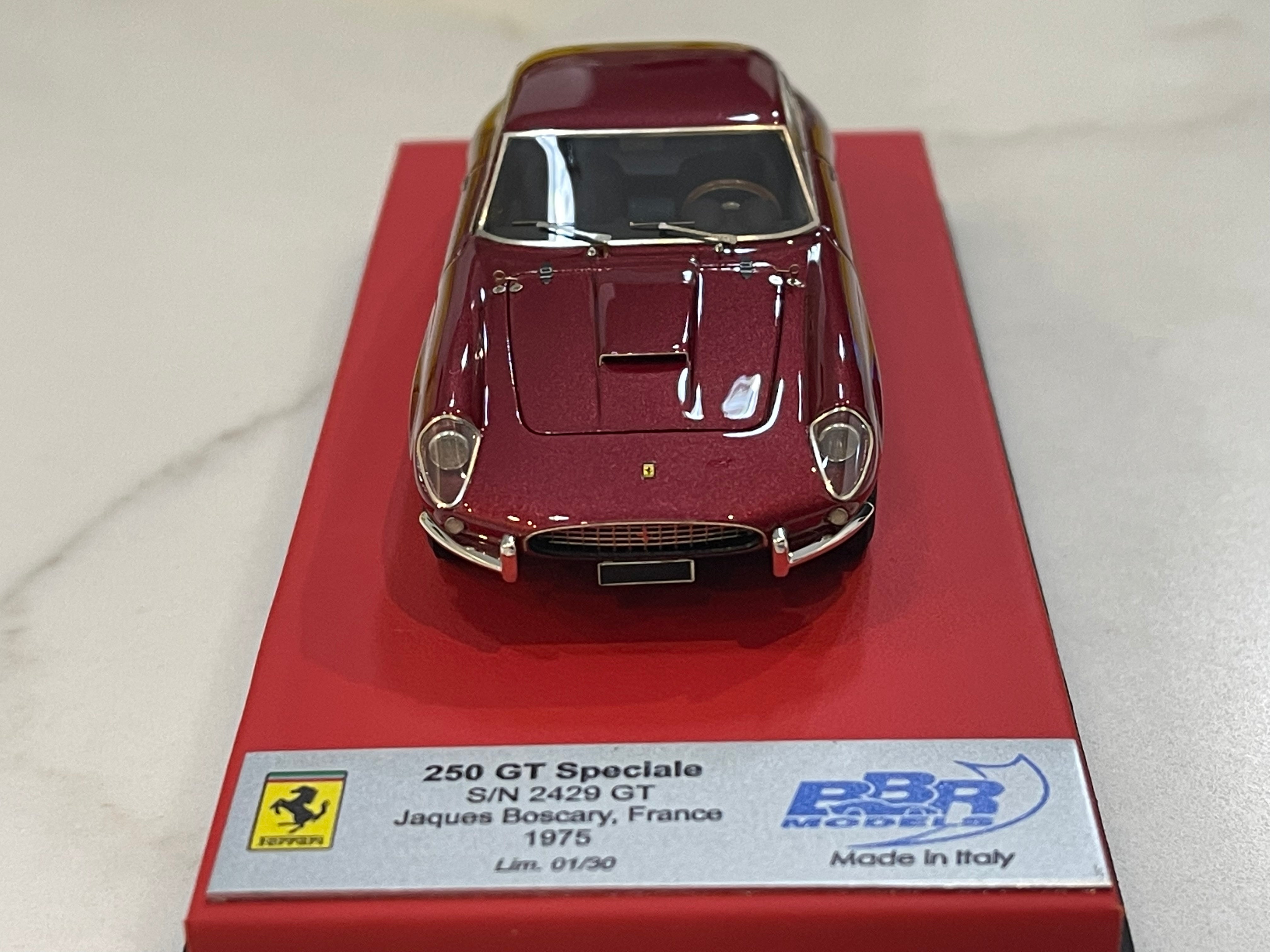 BBR 1/43 Ferrari 250 GT Speciale Coupe 2429GT Jaques Boscary Dark Red CAR49ALB