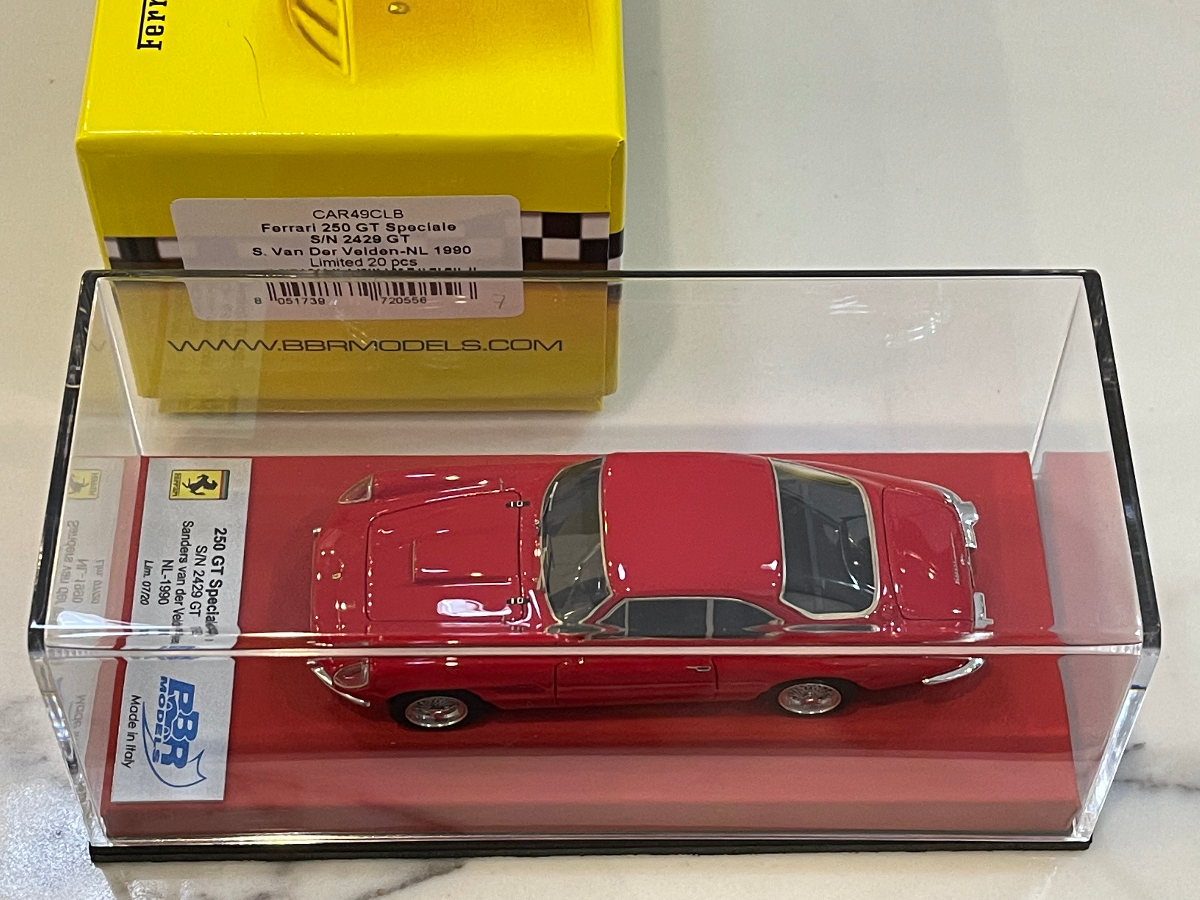 BBR 1/43 Ferrari 250 GT Speciale Coupe 2429GT S. Van Der Velden Red CAR49CLB
