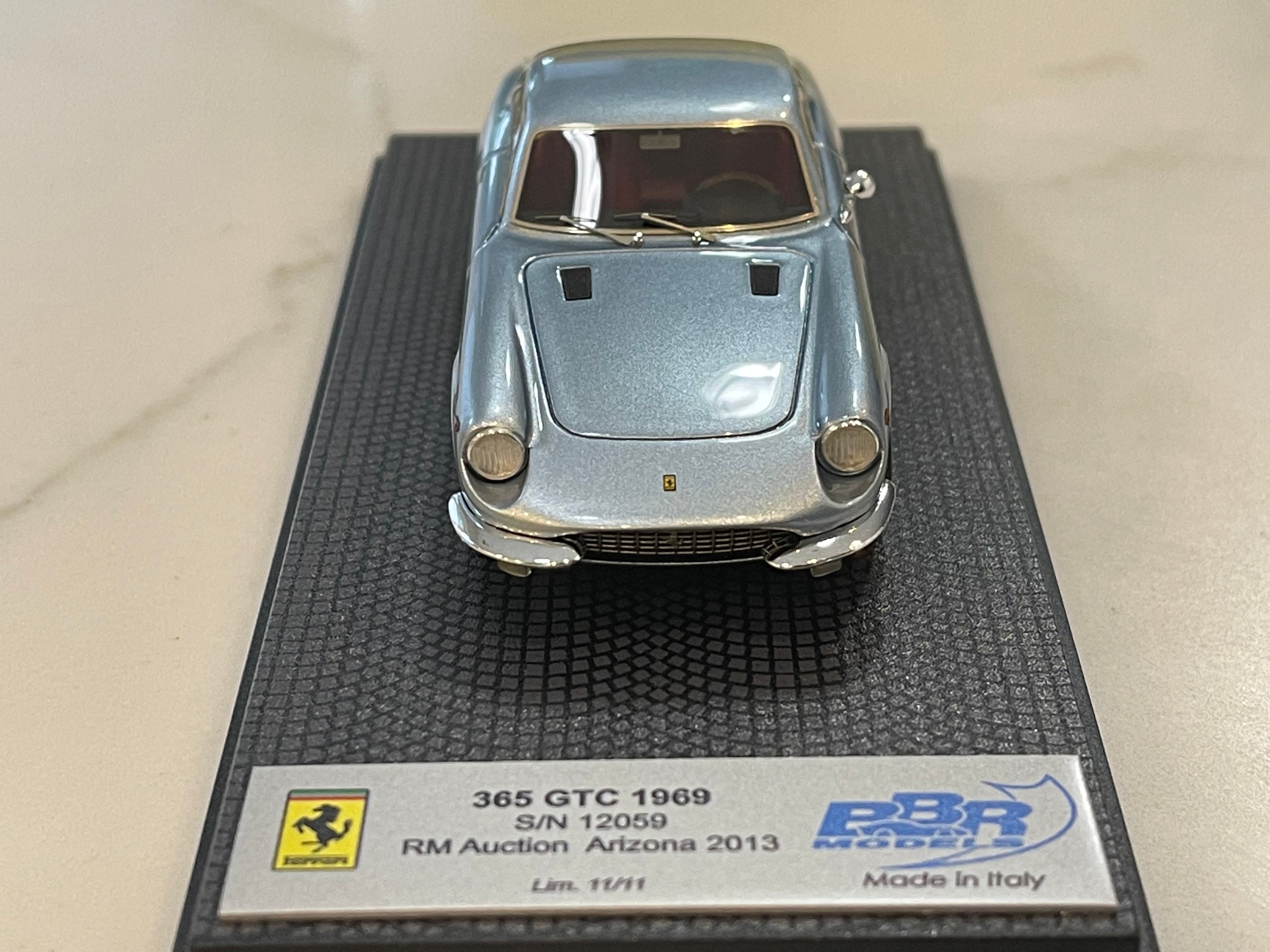 BBR 1/43 Ferrari 365 GTC 12059GT 1969 Met. Light Blue CAR54B