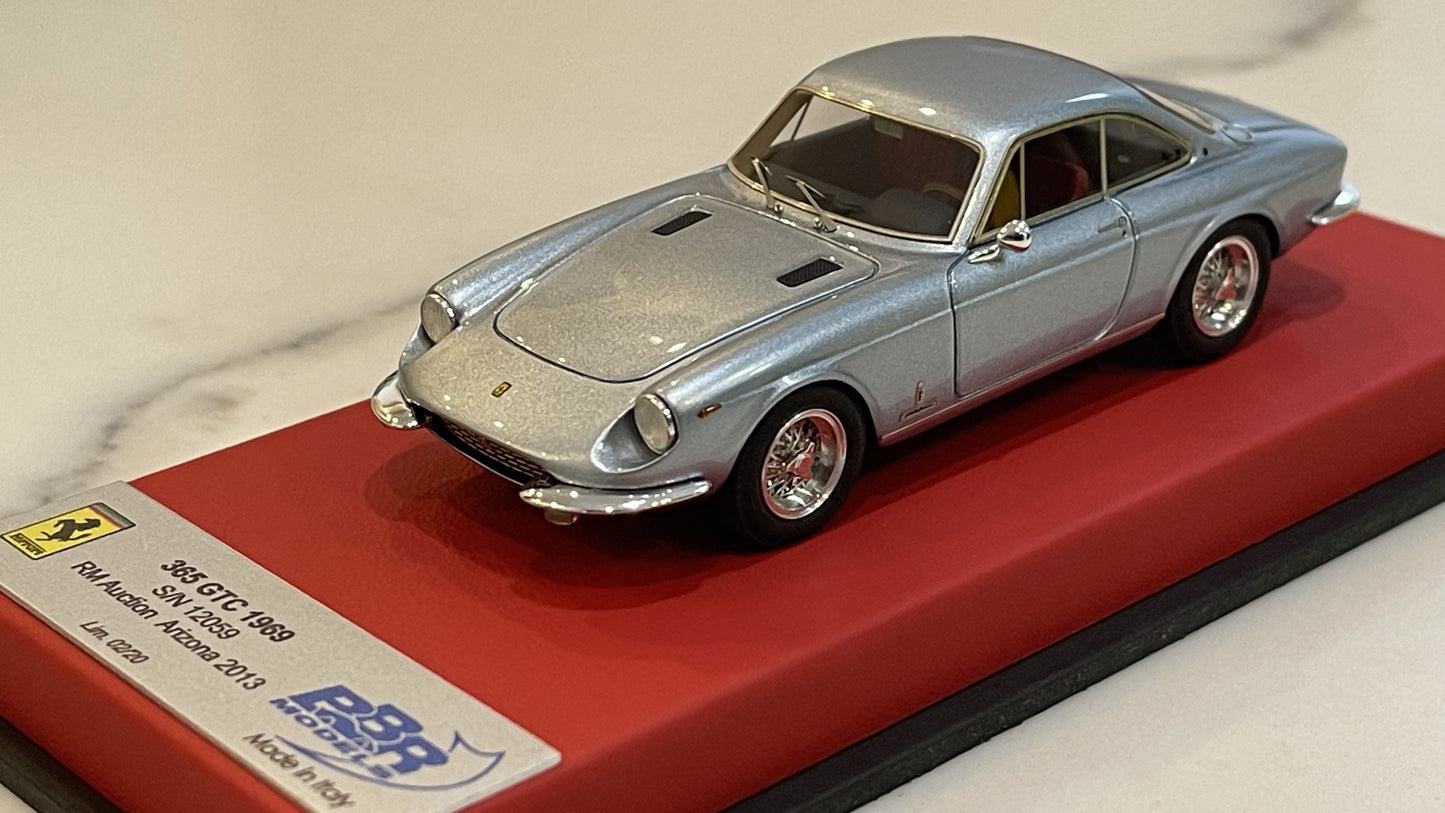 BBR 1/43 Ferrari 365 GTC 12059GT 1969 Met. Light Blue CAR54BLB