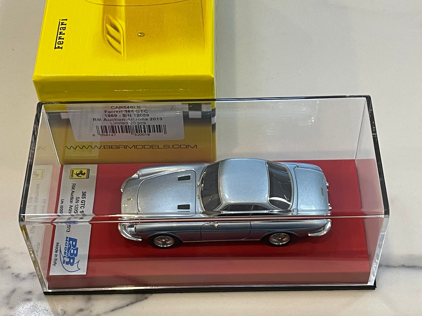 BBR 1/43 Ferrari 365 GTC 12059GT 1969 Met. Light Blue CAR54BLB