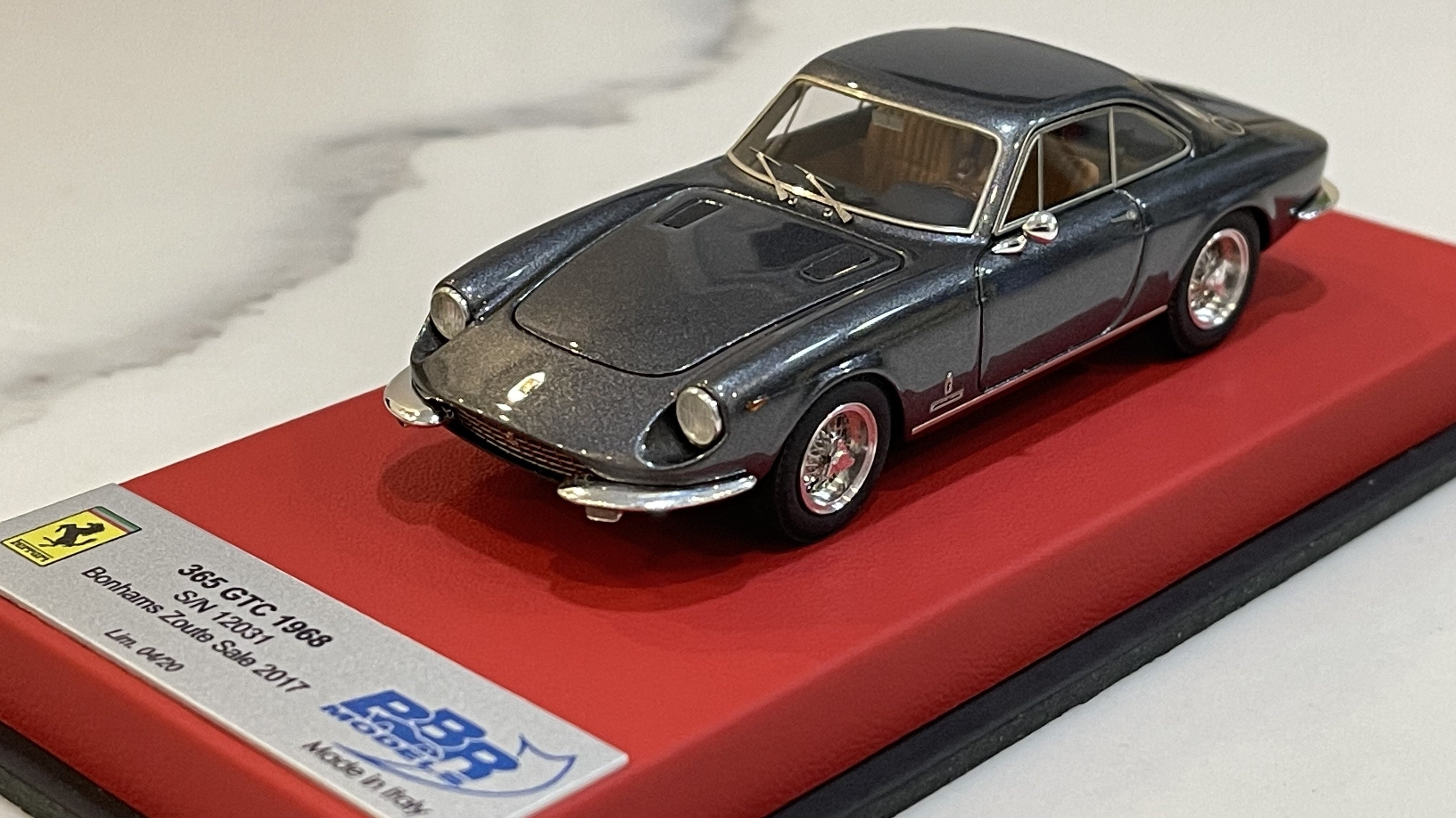 BBR 1/43 Ferrari 365 GTC 12031GT 1968 Met. Dark Grey CAR54DLB