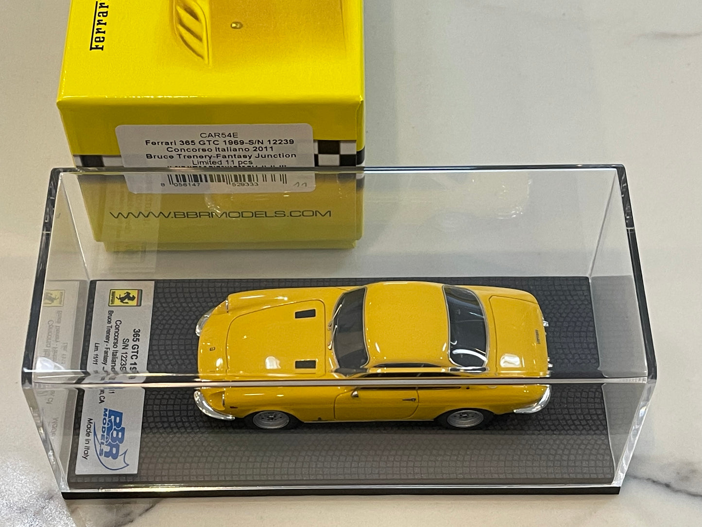 BBR 1/43 Ferrari 365 GTC 12239GT 1969 Yellow CAR54E
