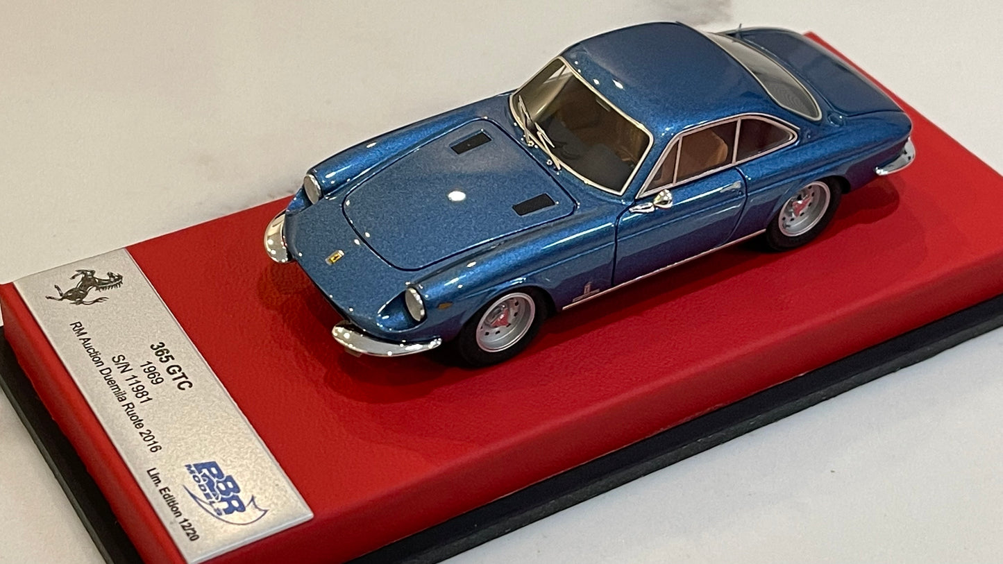 BBR 1/43 Ferrari 365 GTC 11981GT 1969 Met. Blue CAR54GLB