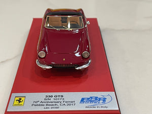 BBR 1/43 Ferrari 330 GTS 10173GT 1967 Dark Red CAR55ALB