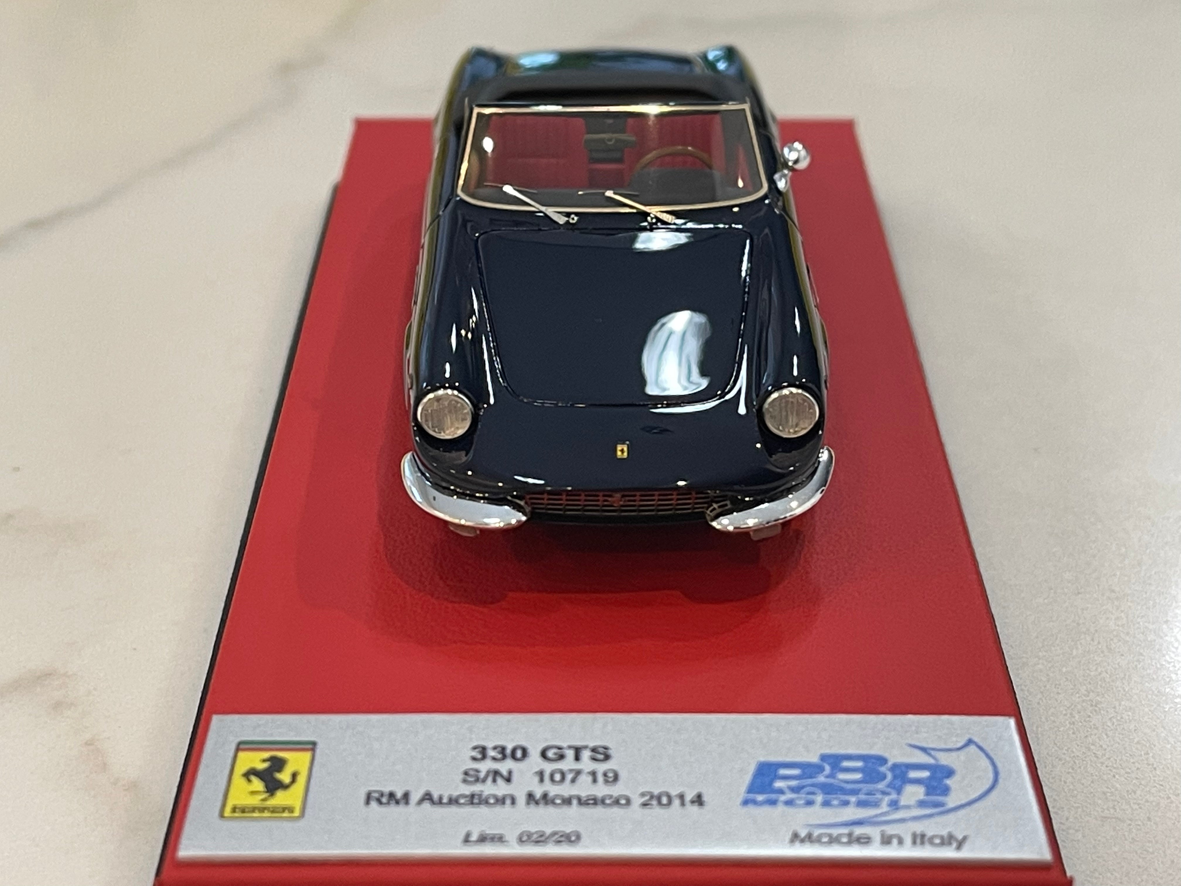 BBR 1/43 Ferrari 330 GTS 10719GT 1967 Dark Blue CAR55BLB