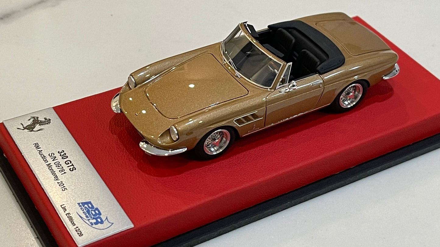 BBR 1/43 Ferrari 330 GTS 09781GT 1967 Met. Gold CAR55CLB