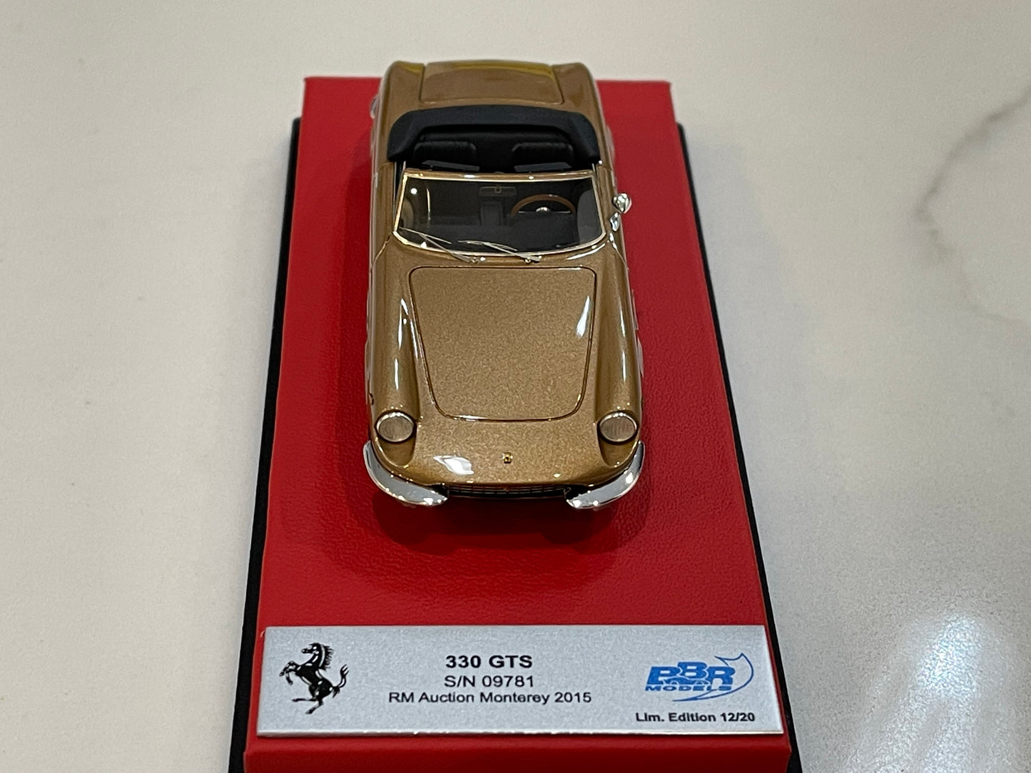 BBR 1/43 Ferrari 330 GTS 09781GT 1967 Met. Gold CAR55CLB