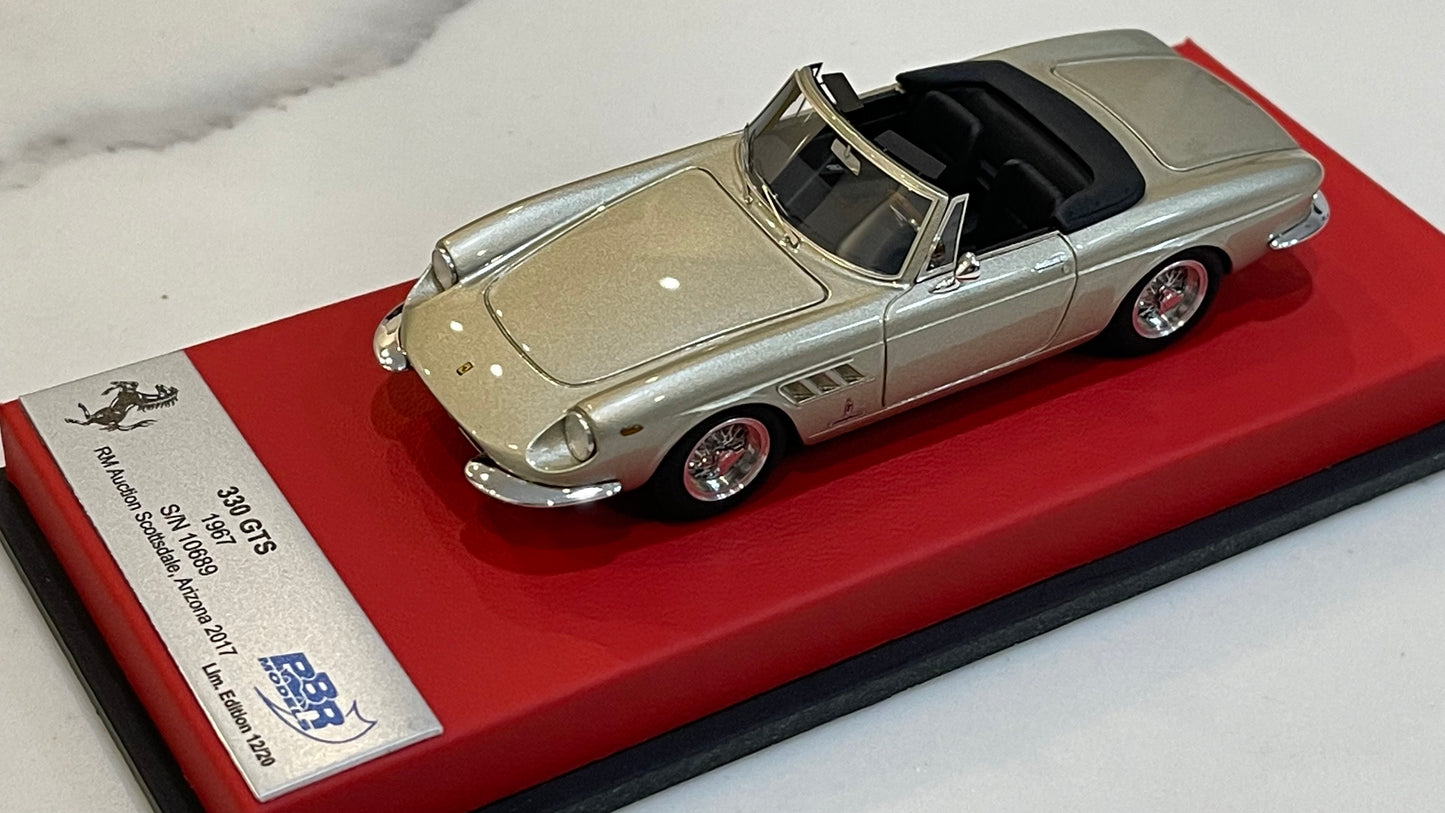 BBR 1/43 Ferrari 330 GTS 10689GT 1967 Met. Light Green CAR55FLB