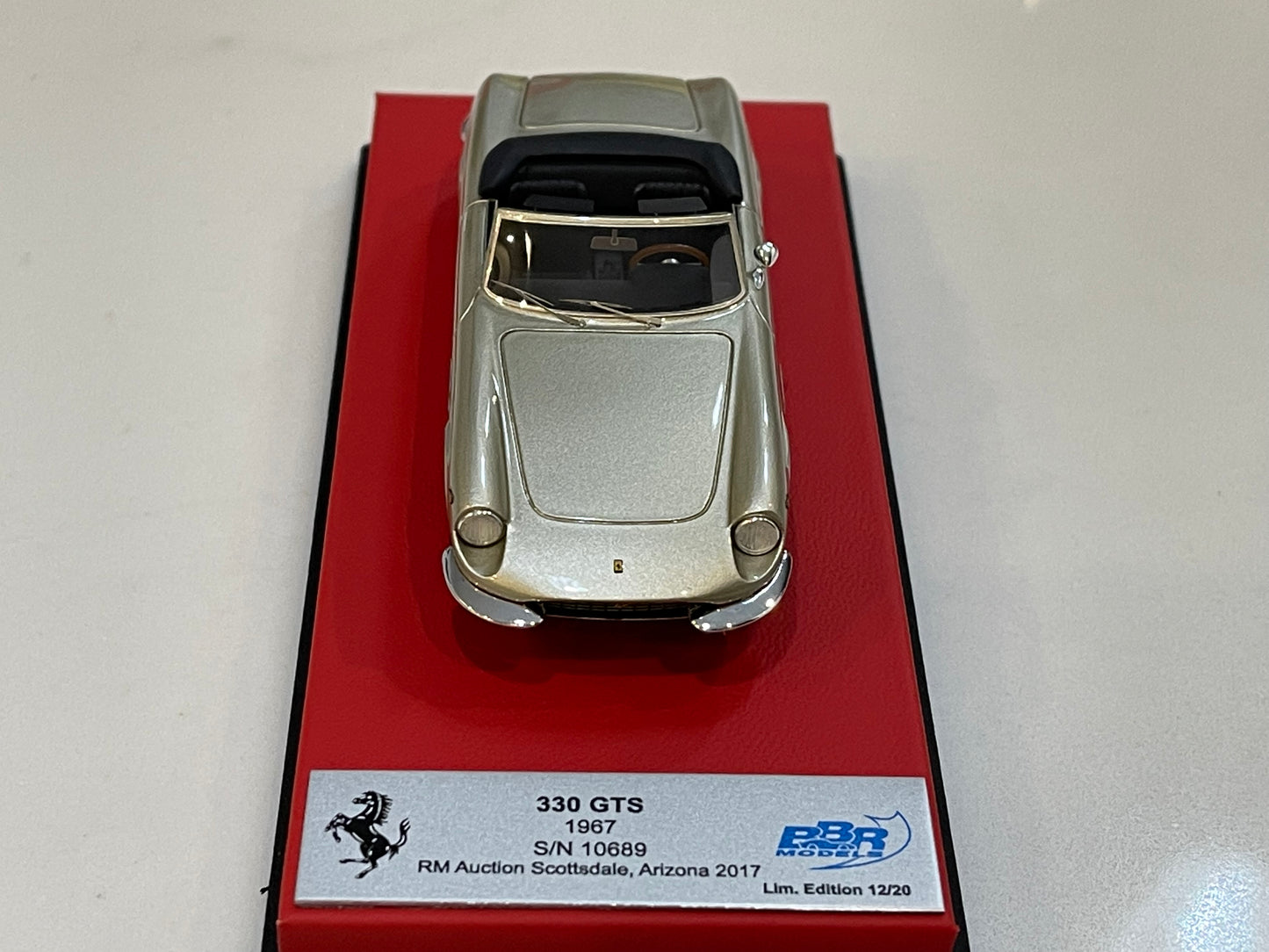 BBR 1/43 Ferrari 330 GTS 10689GT 1967 Met. Light Green CAR55FLB