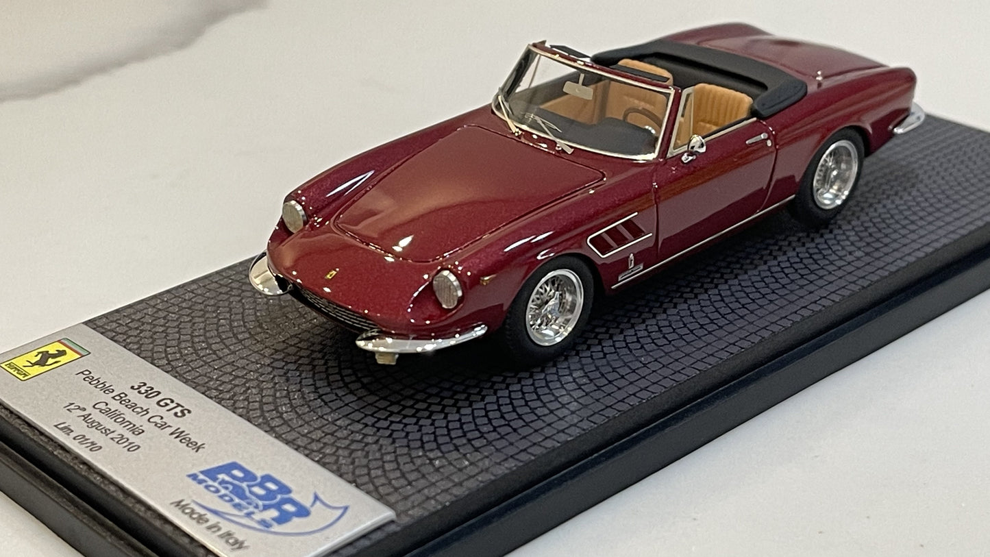 BBR 1/43 Ferrari 330 GTS 10773GT 1967 Met. Dark Red CAR55G
