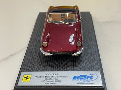 BBR 1/43 Ferrari 330 GTS 10773GT 1967 Met. Dark Red CAR55G