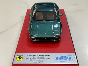 BBR 1/43 Ferrari 355 GTB 106459GT 1997 Met. Green CAR62ALB