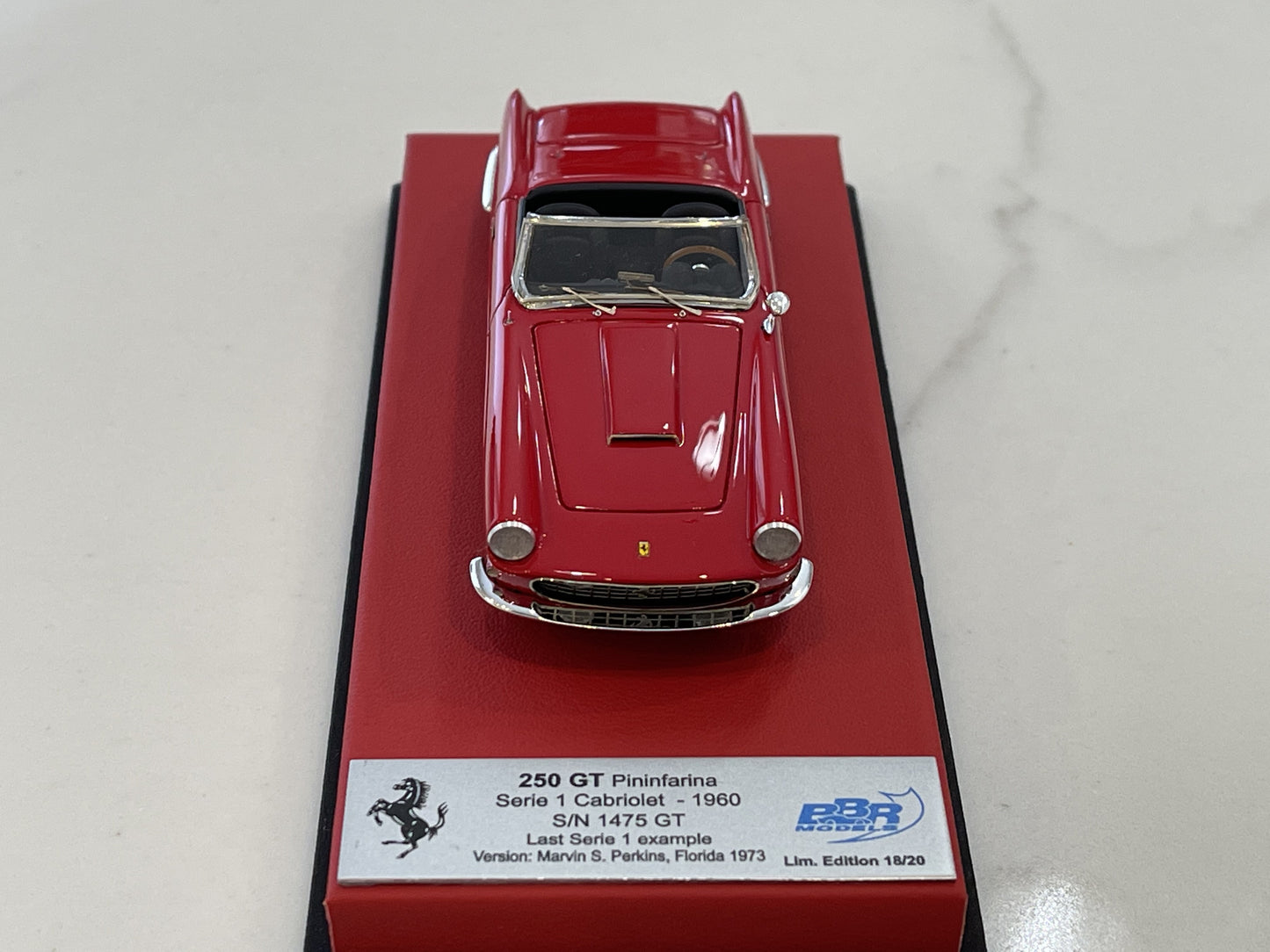 BBR 1/43 Ferrari 250 GT Cabriolet Series I 1475GT 1960 Red CAR64BLB