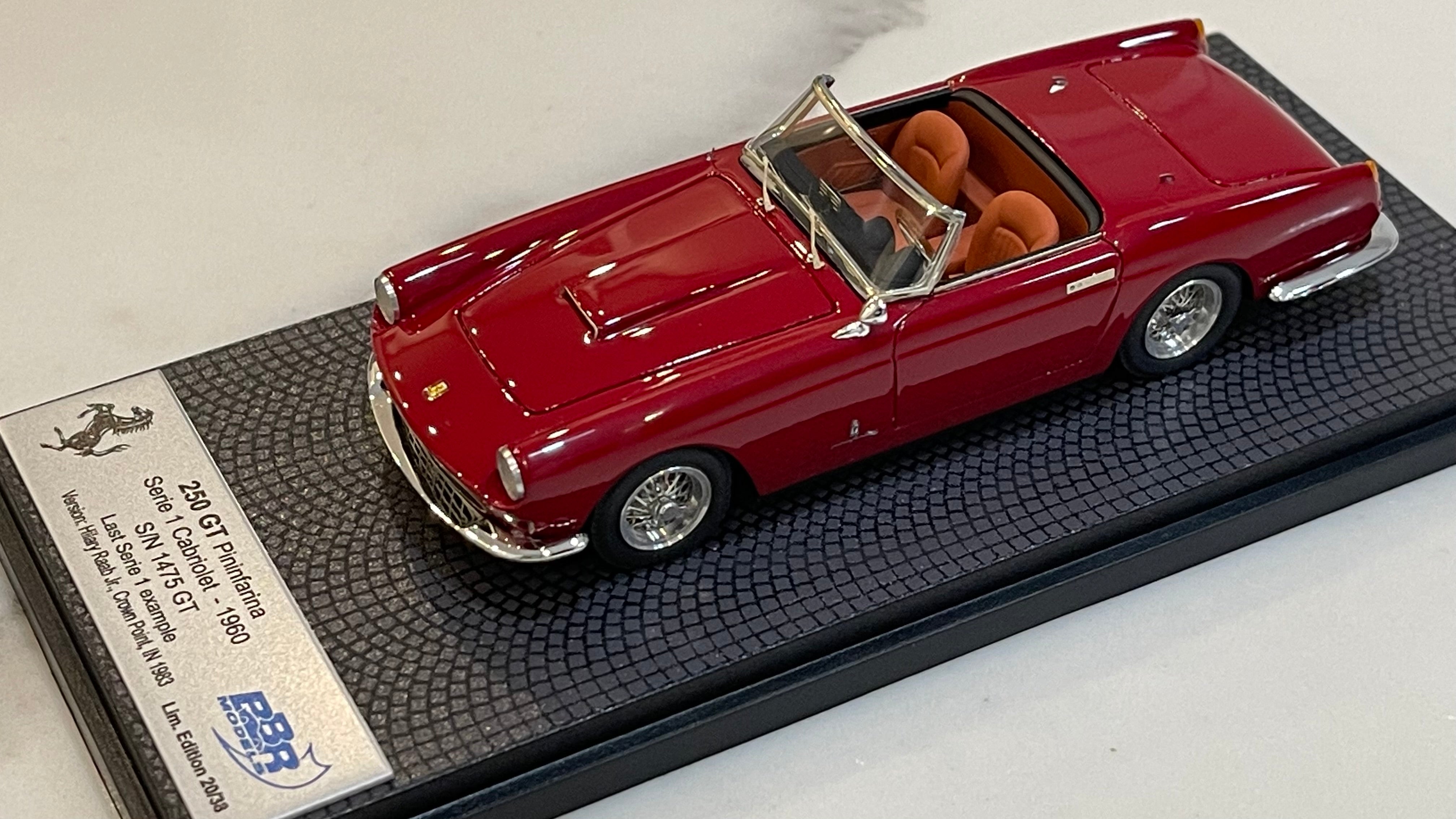 BBR 1/43 Ferrari 250 GT Cabriolet Series I 1475GT 1960 Dark Red CAR64C