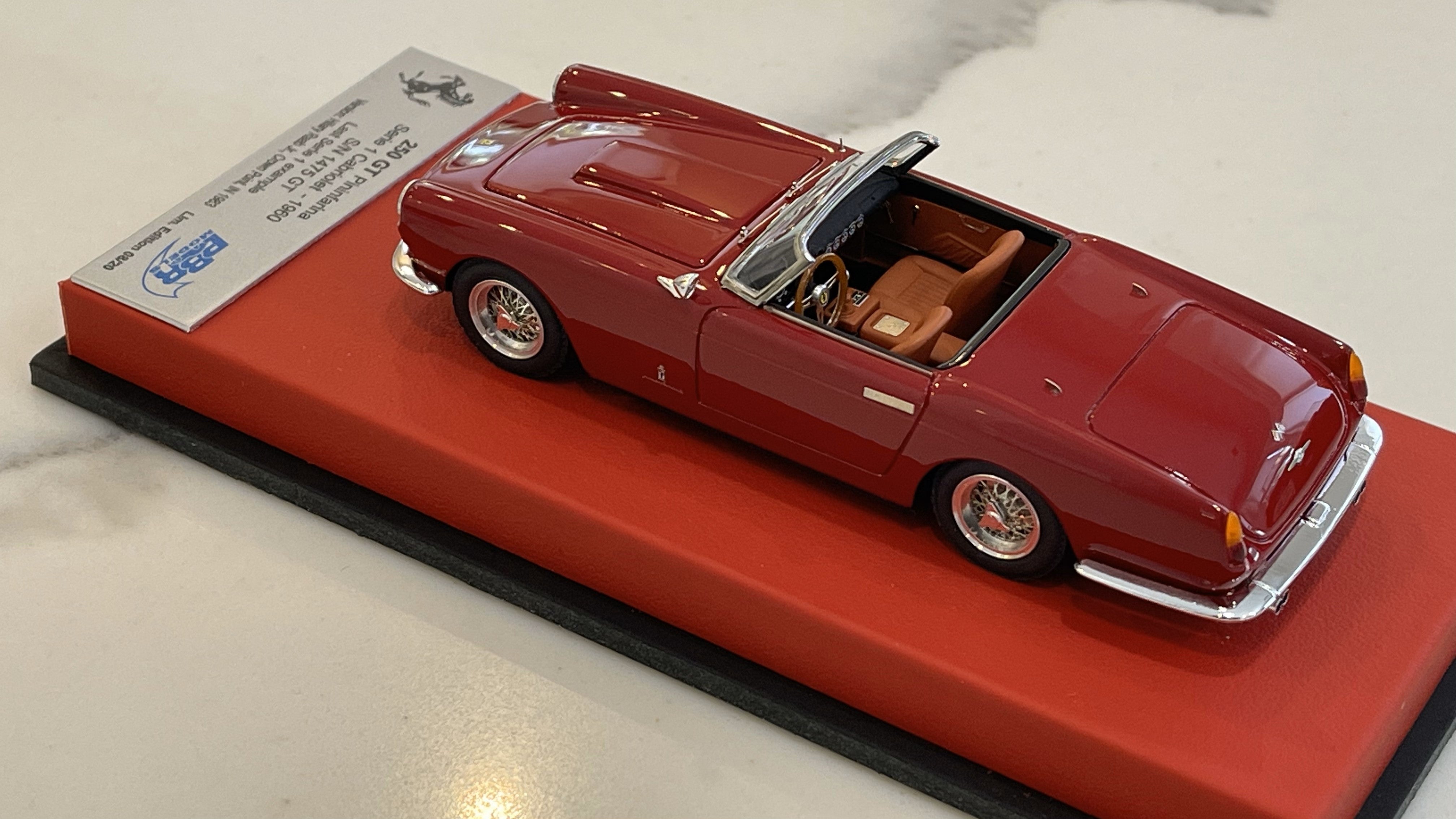 BBR 1/43 Ferrari 250 GT Cabriolet Series I 1475GT 1960 Dark Red