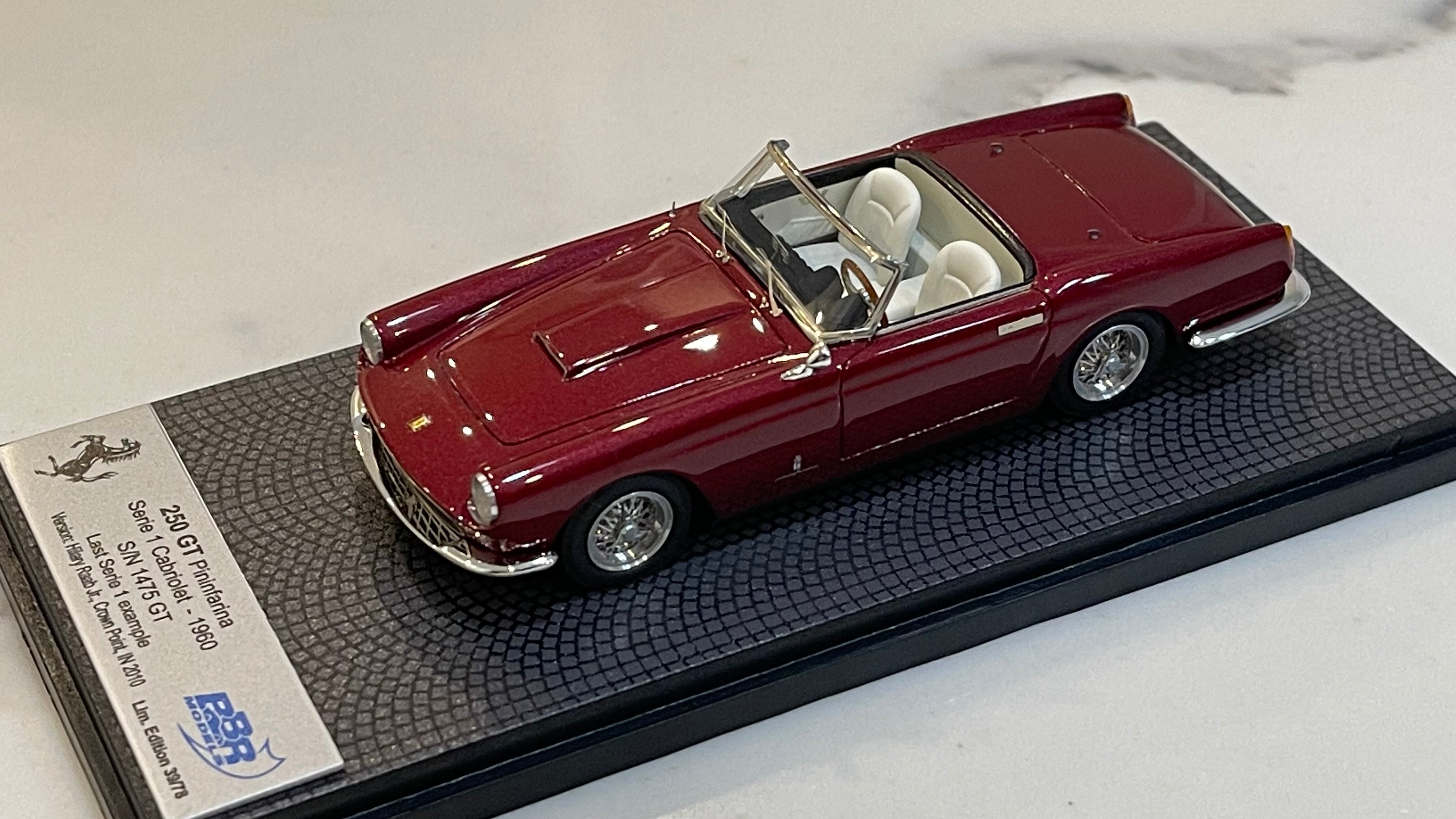 BBR 1/43 Ferrari 250 GT Cabriolet Series I 1475GT 1960 Dark Red CAR64D