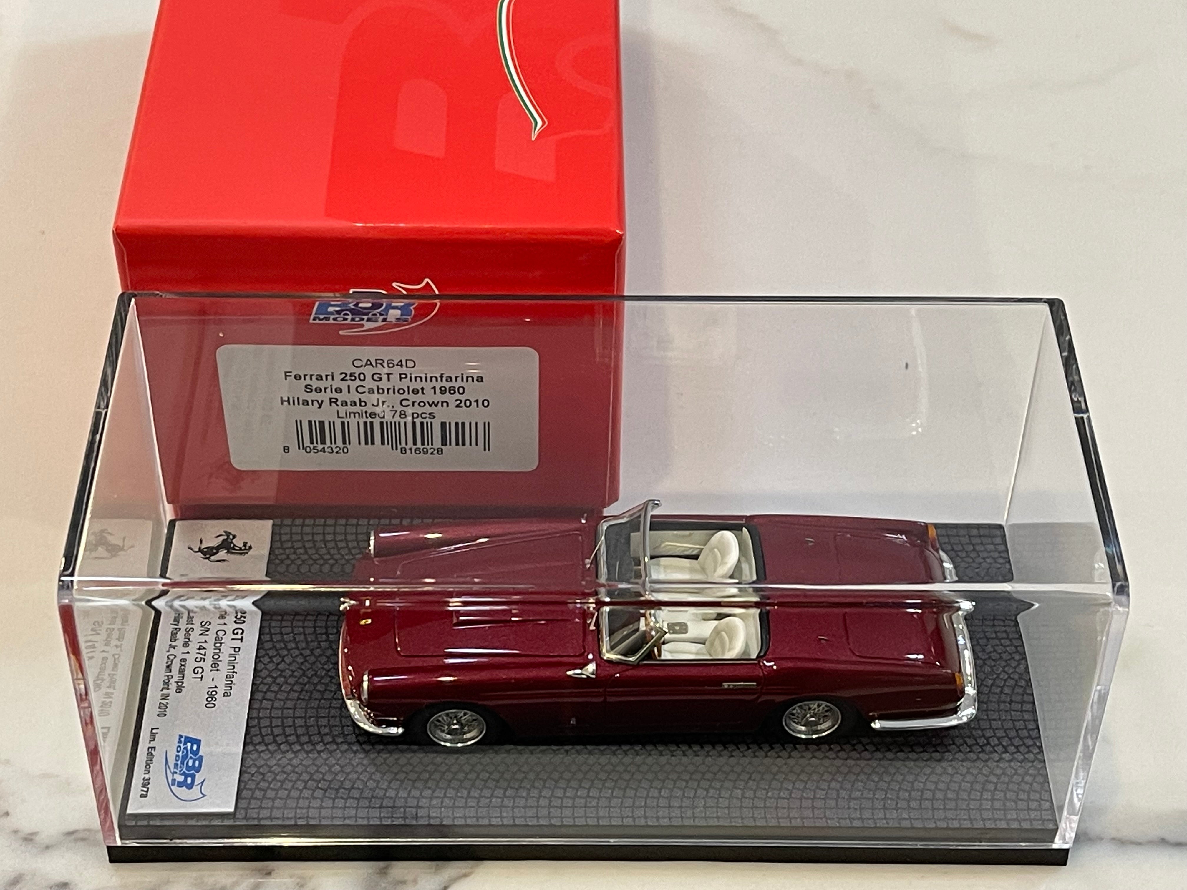 BBR 1/43 Ferrari 250 GT Cabriolet Series I 1475GT 1960 Dark Red