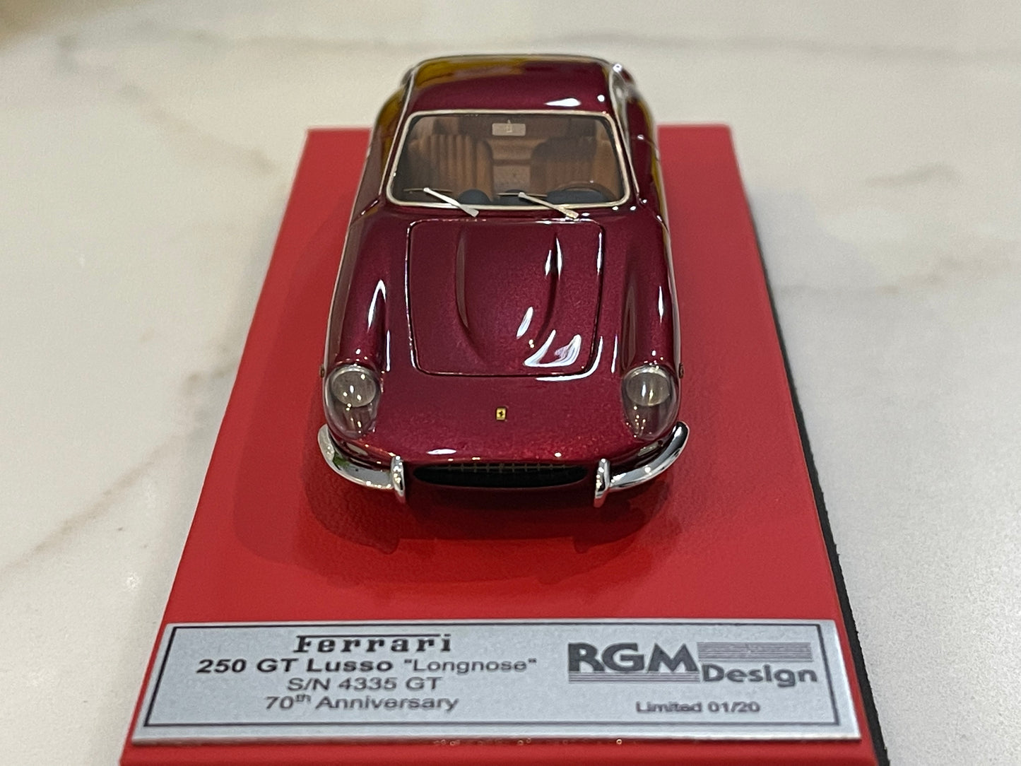 BBR 1/43 Ferrari 250 GT Lusso Long Nose 4335GT 1963 Dark Red RGM15LB1