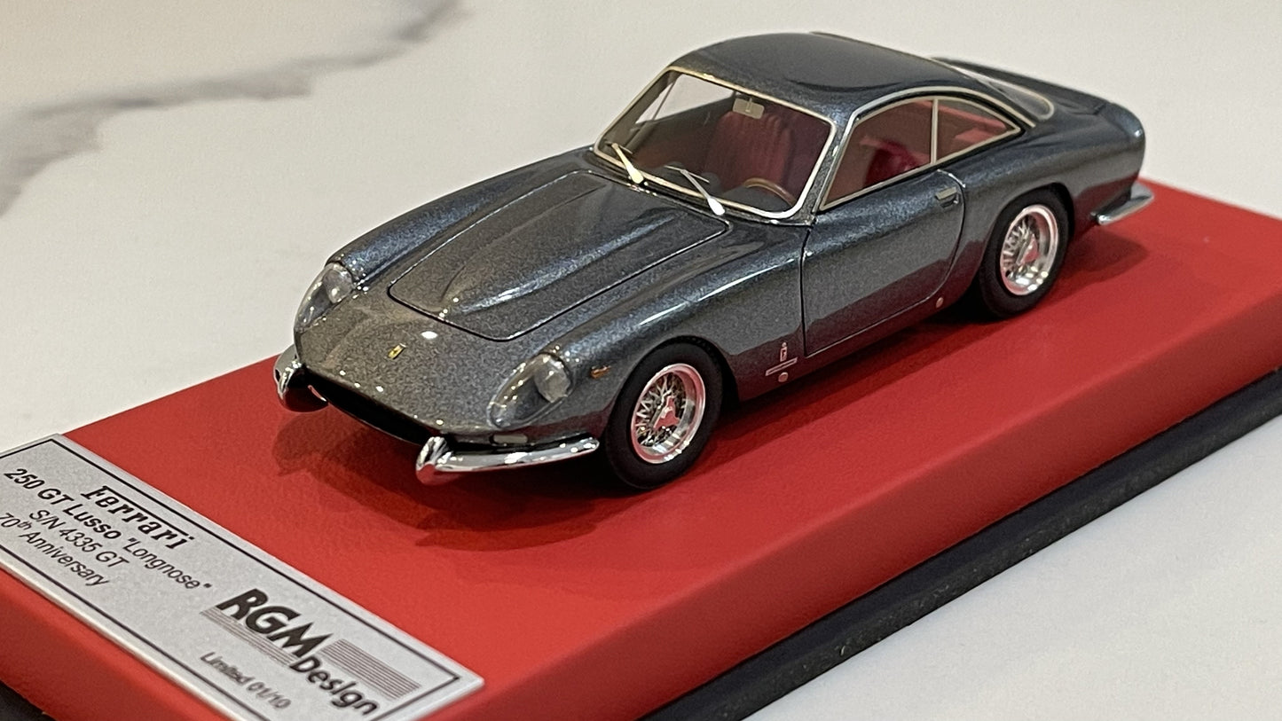 BBR 1/43 Ferrari 250 GT Lusso Long Nose 4335GT 1963 Dark Grey RGM15LB2