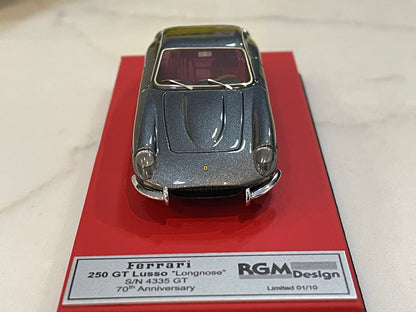 BBR 1/43 Ferrari 250 GT Lusso Long Nose 4335GT 1963 Dark Grey RGM15LB2