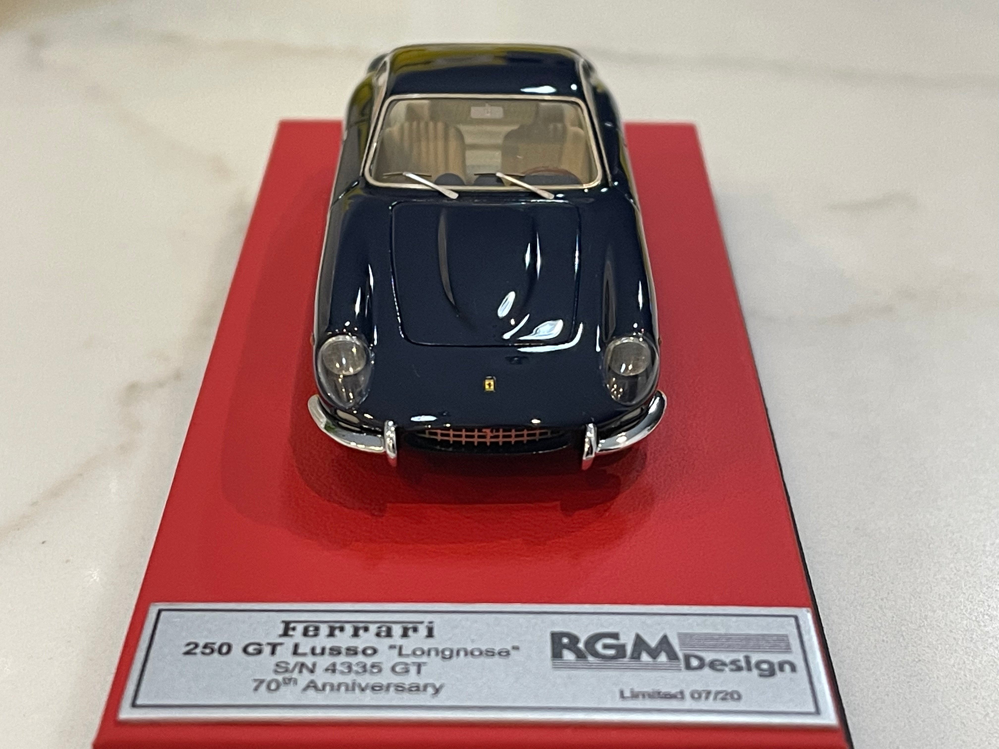 BBR 1/43 Ferrari 250 GT Lusso Long Nose 4335GT 1963 Dark Blue RGM15LB3