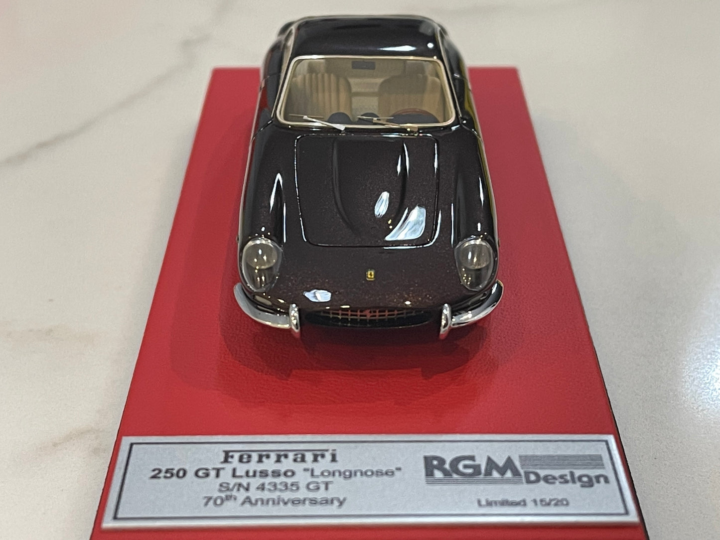 BBR 1/43 Ferrari 250 GT Lusso Long Nose 4335GT 1963 Met. Brown RGM15LB8