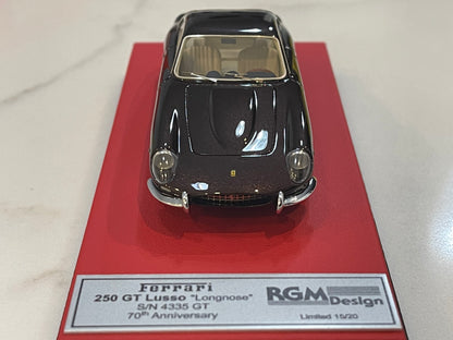 BBR 1/43 Ferrari 250 GT Lusso Long Nose 4335GT 1963 Met. Brown RGM15LB8