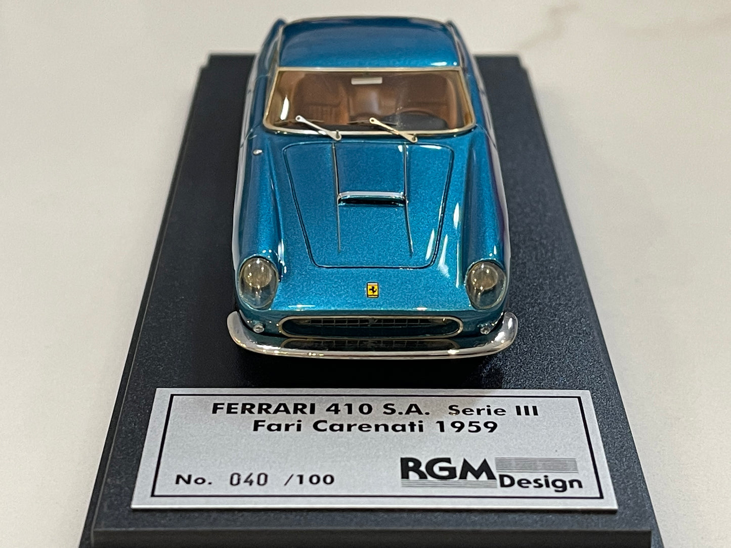 BBR 1/43 Ferrari 410 SA Series III Fari Carenati 1959 Met. Blue RGM19