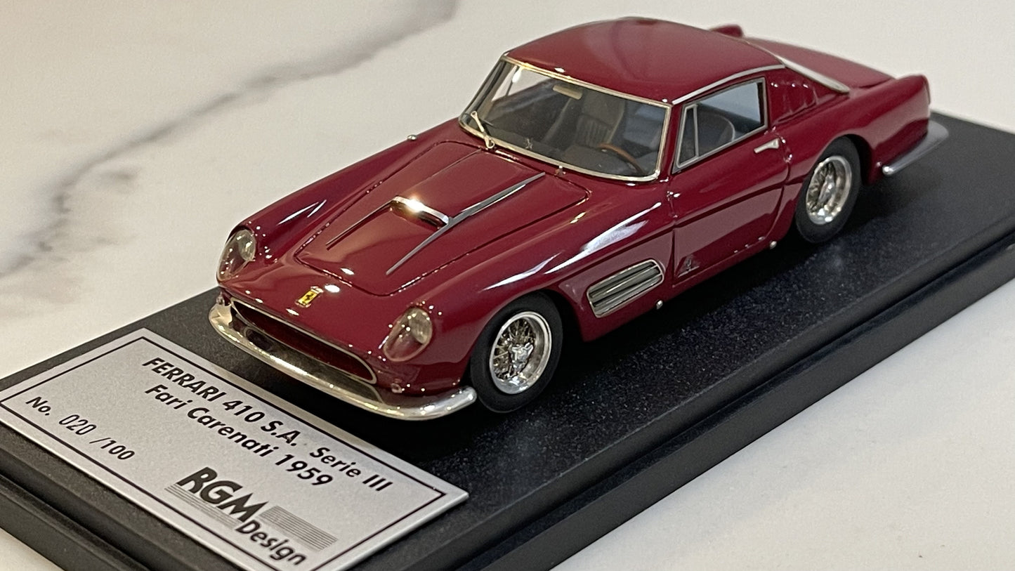 BBR 1/43 Ferrari 410 SA Series III Fari Carenati 1959 Dark Red RGM19