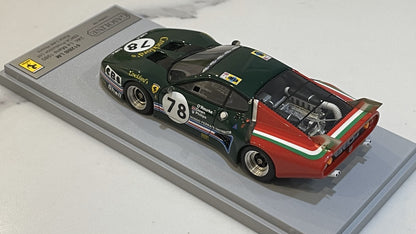 Gasoline 1/43 Ferrari 512 BBLM 24 Hours Le Mans 1980 Green No. 78 GAS10036M