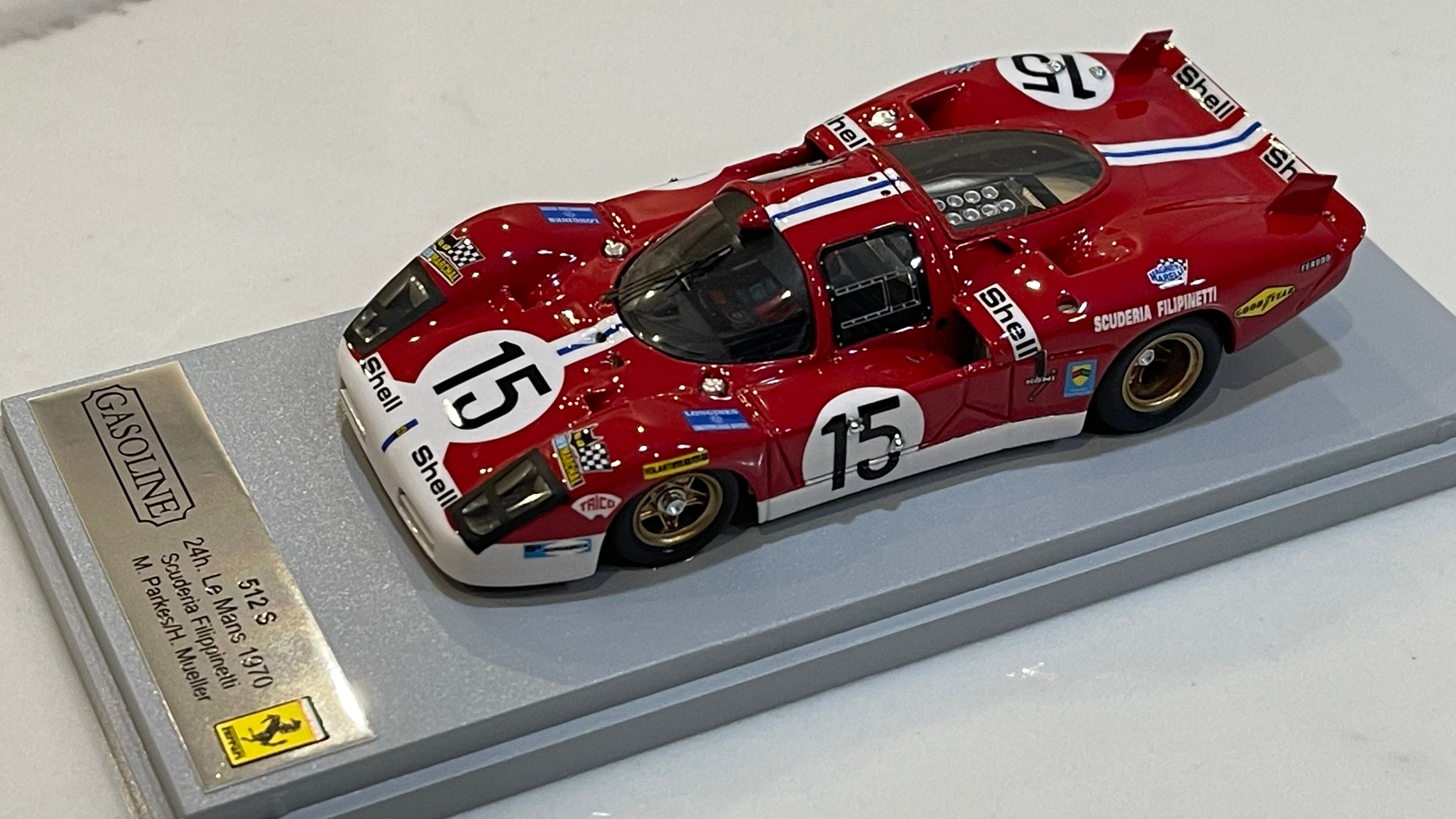 Gasoline 1/43 Ferrari 512 S 24 Hours Le Mans 1970 Red No. 15 